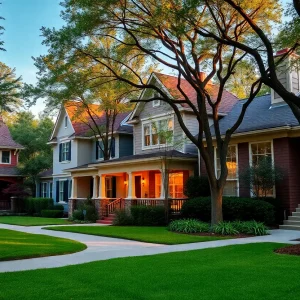 Houses in a Houston neighborhood for sale.