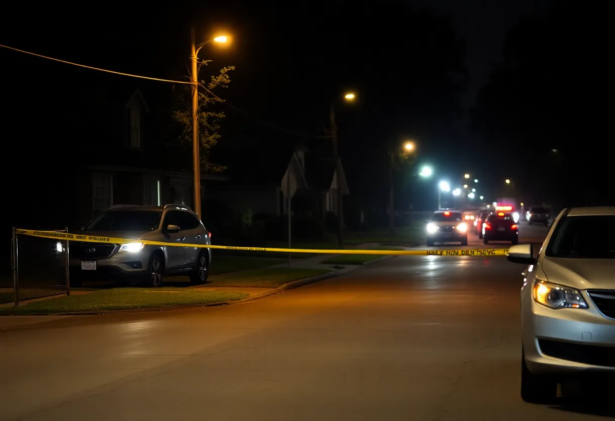 A view of the Houston neighborhood where a tragic shooting incident occurred.