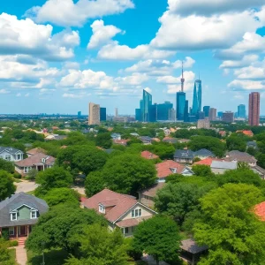 A view of Houston neighborhoods showcasing homes available in the market