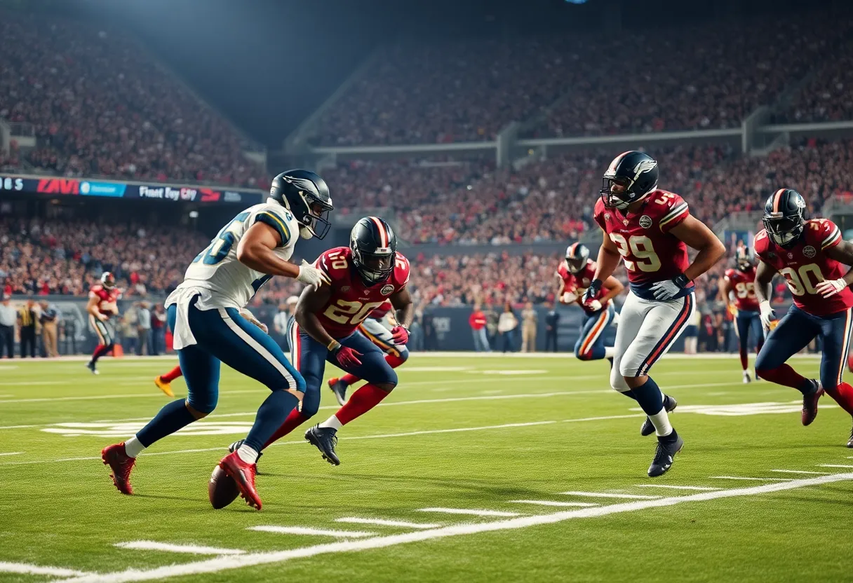 Houston Texans players in action during an NFL game