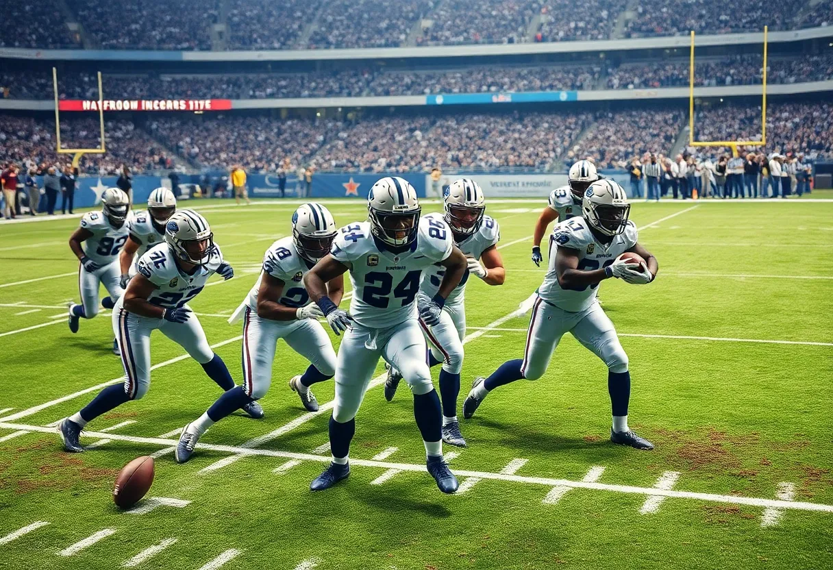 Houston Texans players on the field during a game