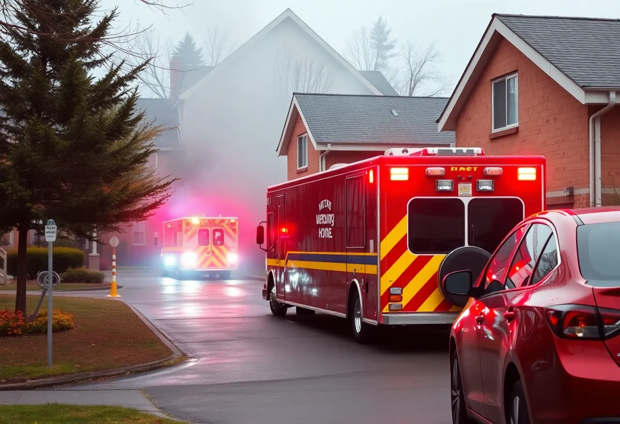 Emergency response team at the Independence Heights nursing home fire