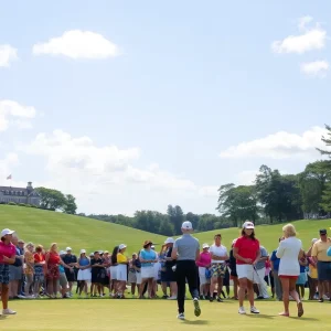 Golf tournament atmosphere at the Ladies European Tour event in Pearland.