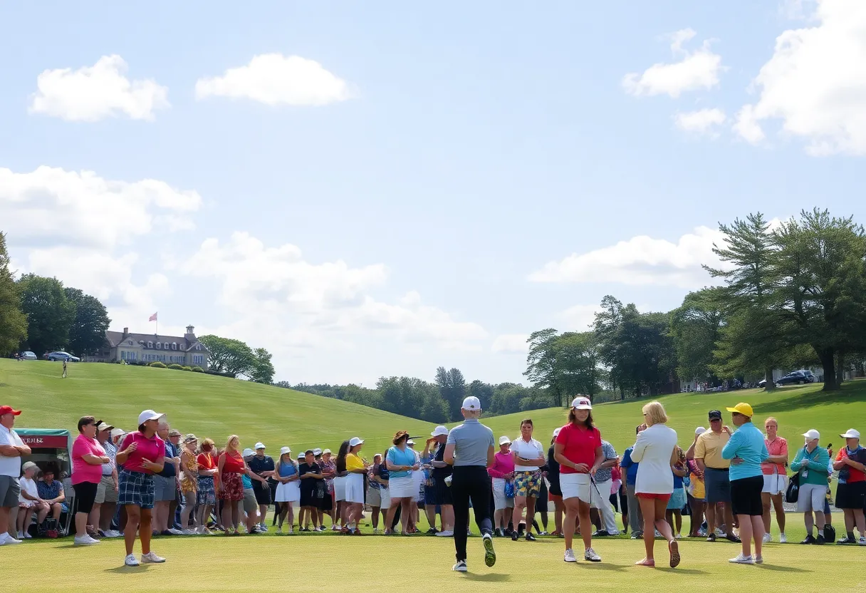 Golf tournament atmosphere at the Ladies European Tour event in Pearland.