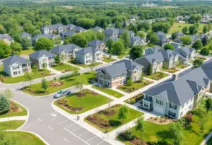 Conceptual illustration of Latitude Margaritaville residential community