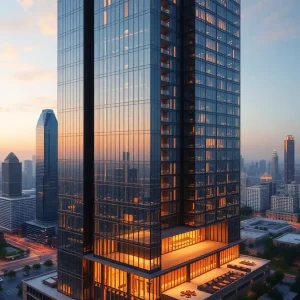 Rendering of the Ritz-Carlton hotel under construction in Houston