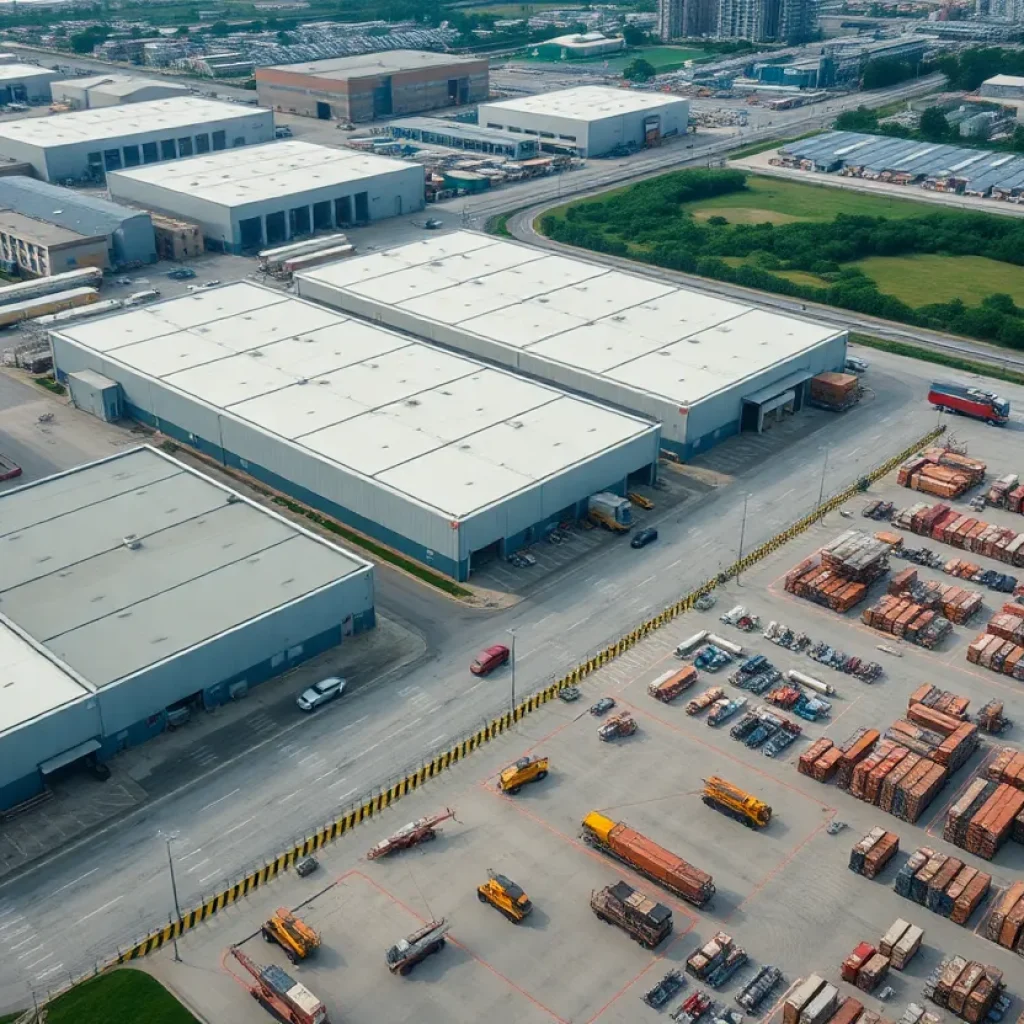 Aerial view of Rosslyn Business Park in Northwest Houston.
