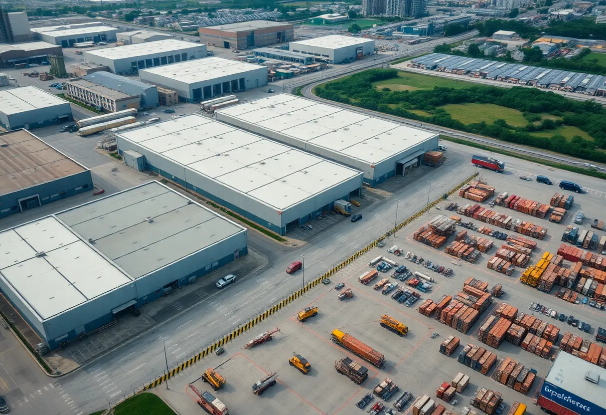 Aerial view of Rosslyn Business Park in Northwest Houston.