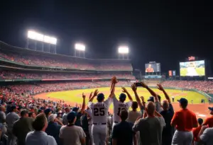 Savannah Bananas players celebrating after winning a game
