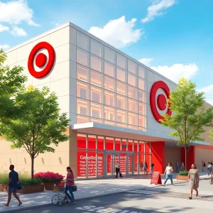Mockup of the new Target store in Garden Oaks, Houston