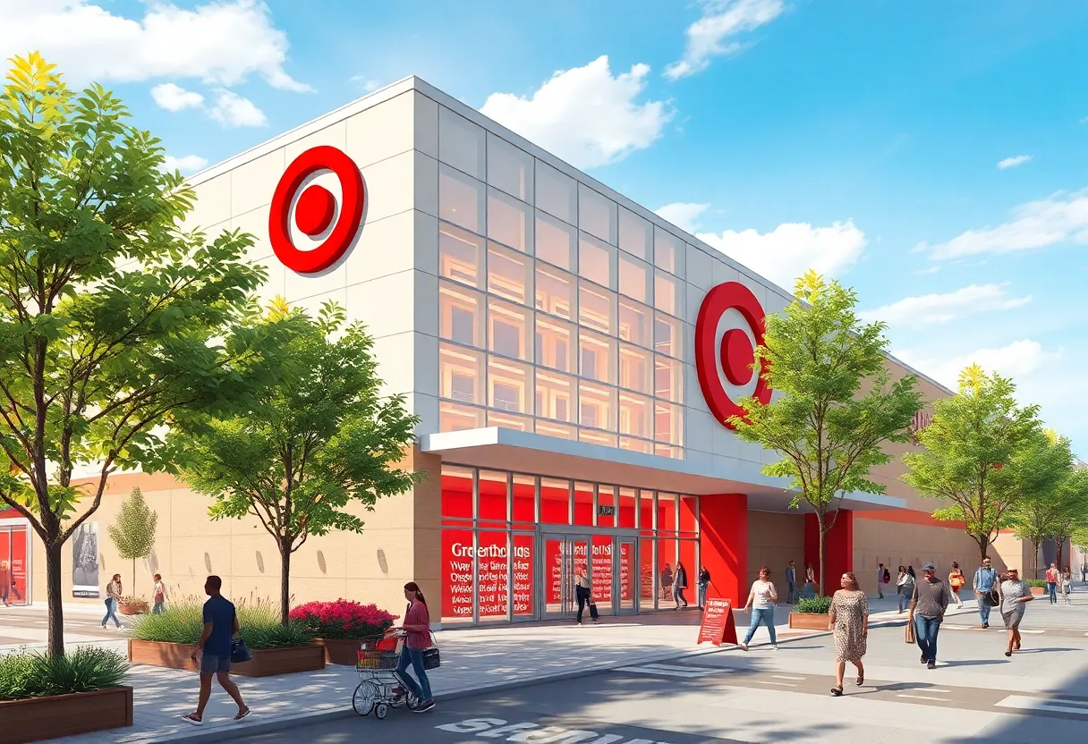 Mockup of the new Target store in Garden Oaks, Houston
