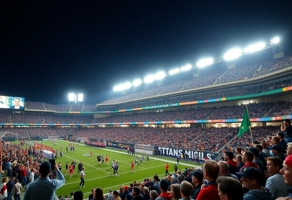 Fans enjoying the upgrades at TDECU Stadium during a football game