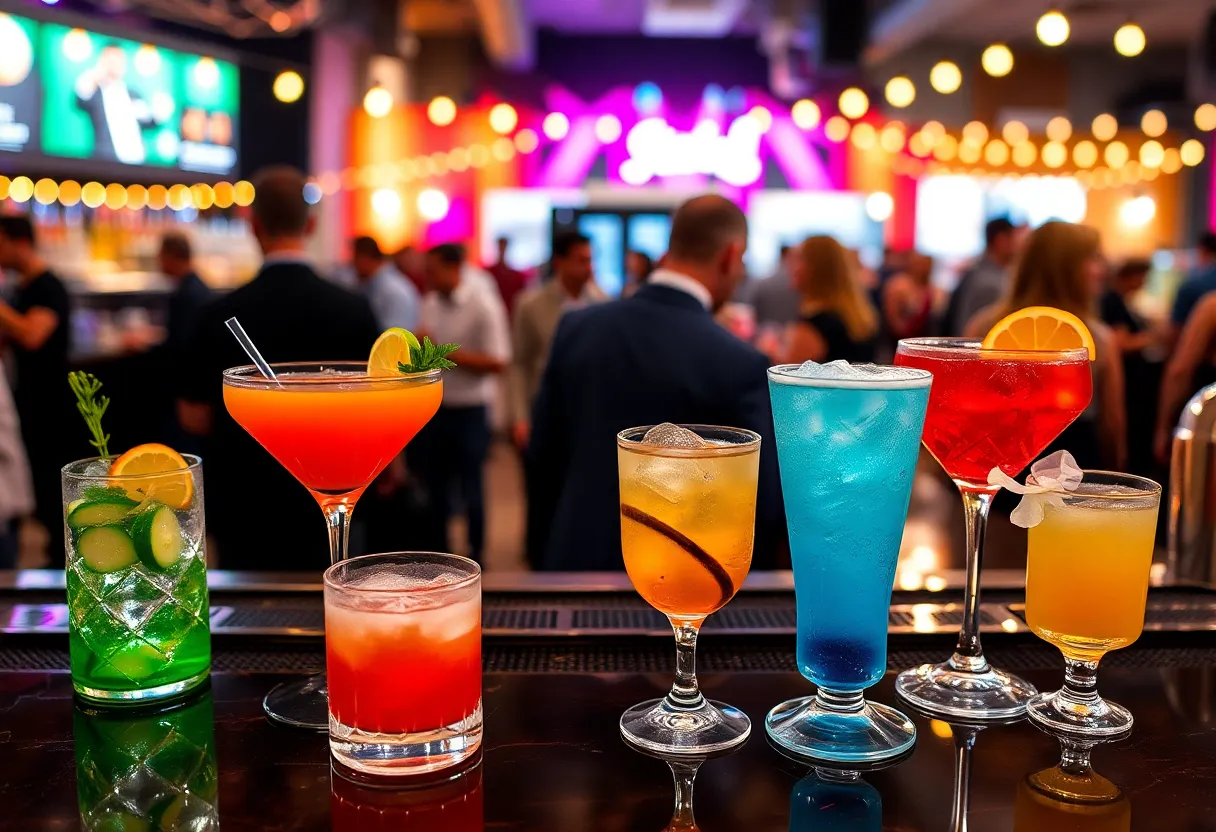 Festive cocktails on display during Texas Cocktail Week in Houston.