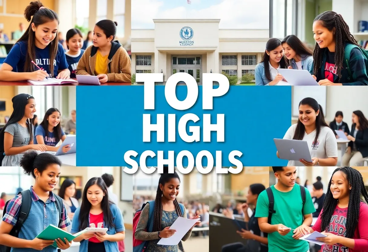 Students at Houston's top-ranked high schools engaged in various activities