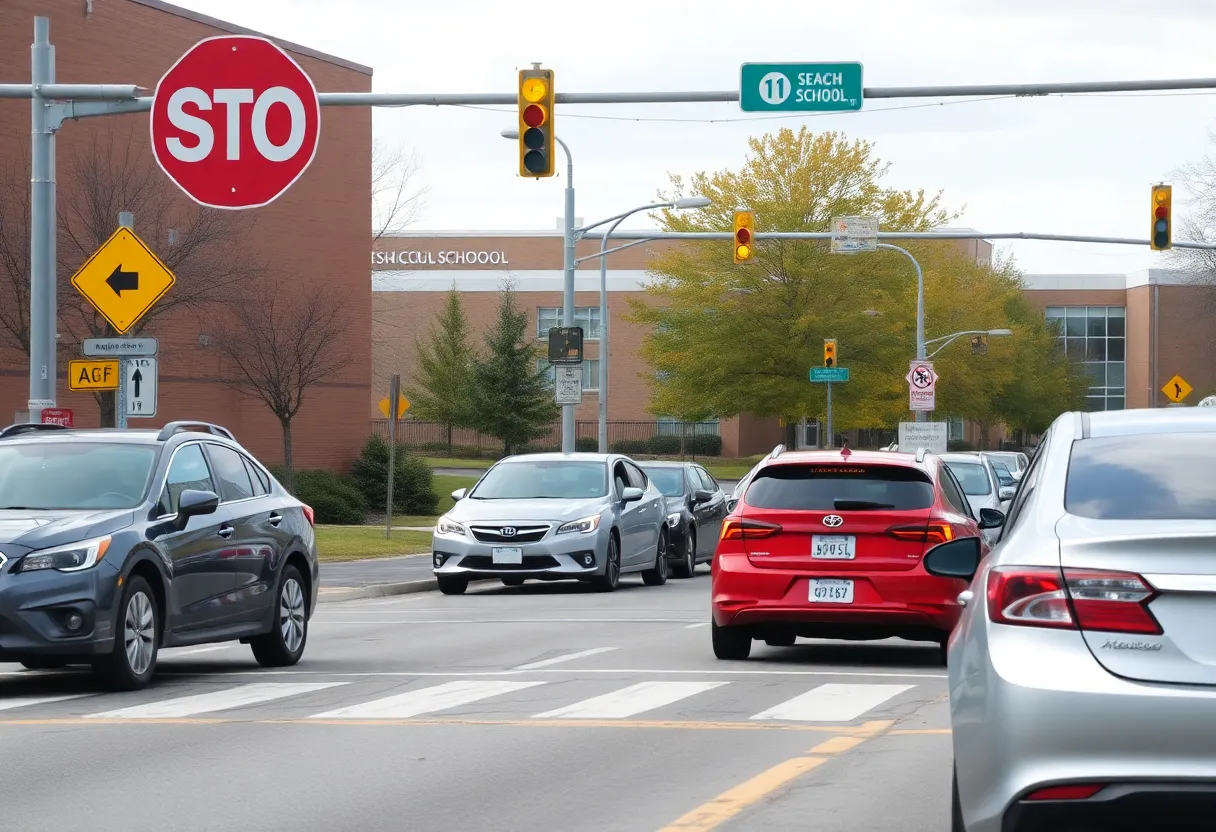 Traffic safety measures by Lamar High School