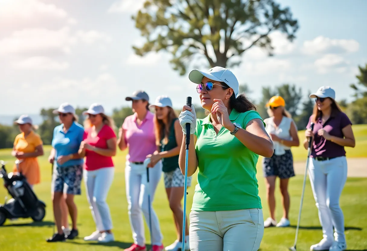 Women golfers competing at Golfcrest Country Club in Pearland