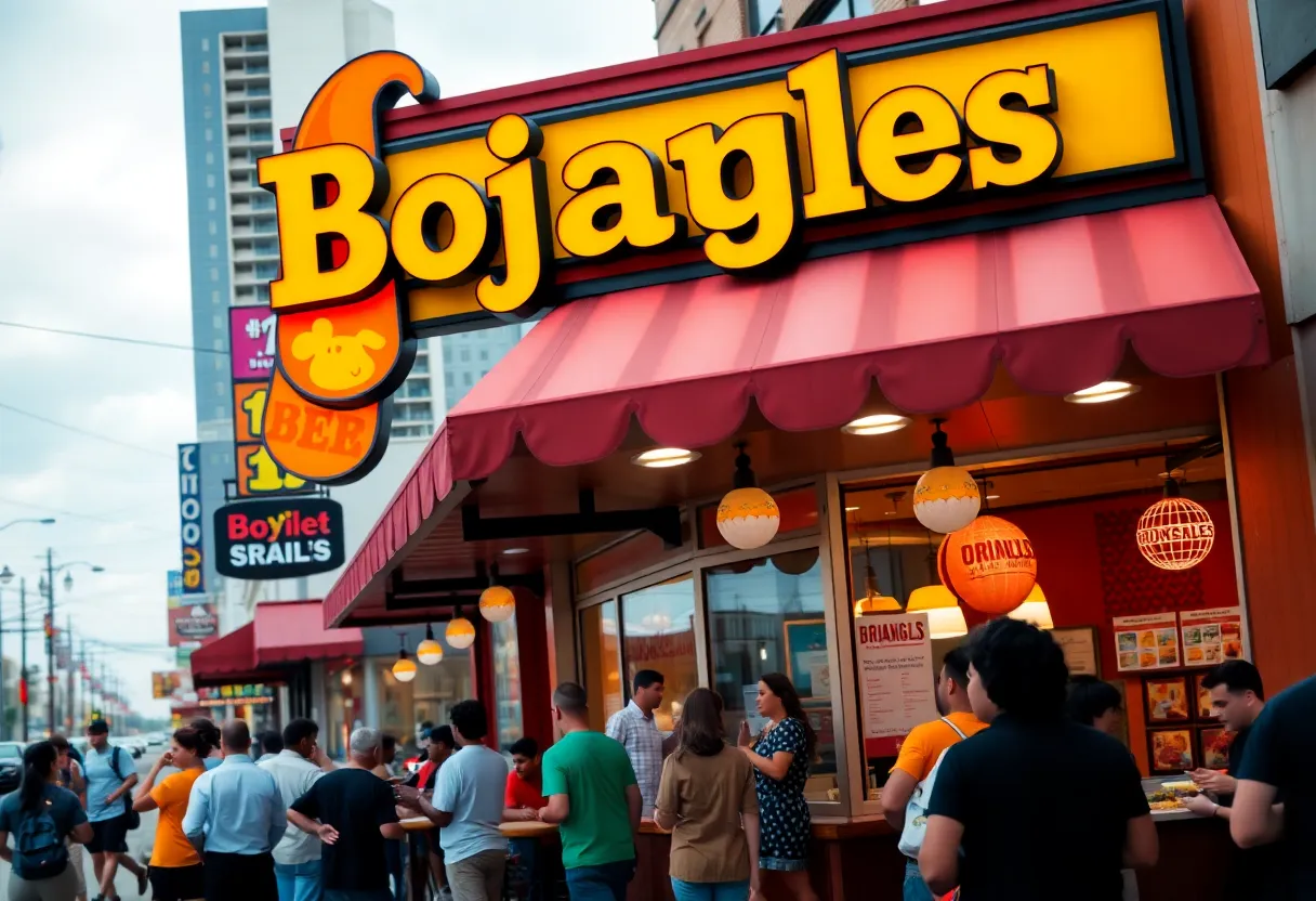 Exterior view of Bojangles restaurant in Houston
