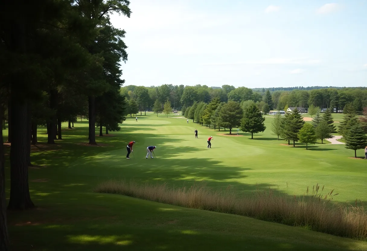 Golfers competing at Bryson Invitational in The Woodlands, Texas