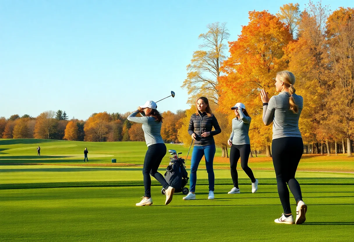 University of Houston women's golf team playing at Jim West Challenge