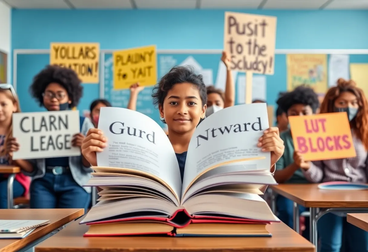 Students advocating for diversity and inclusion in education.
