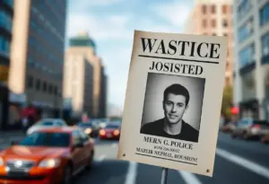 Wanted poster symbolizing the capture of a fugitive