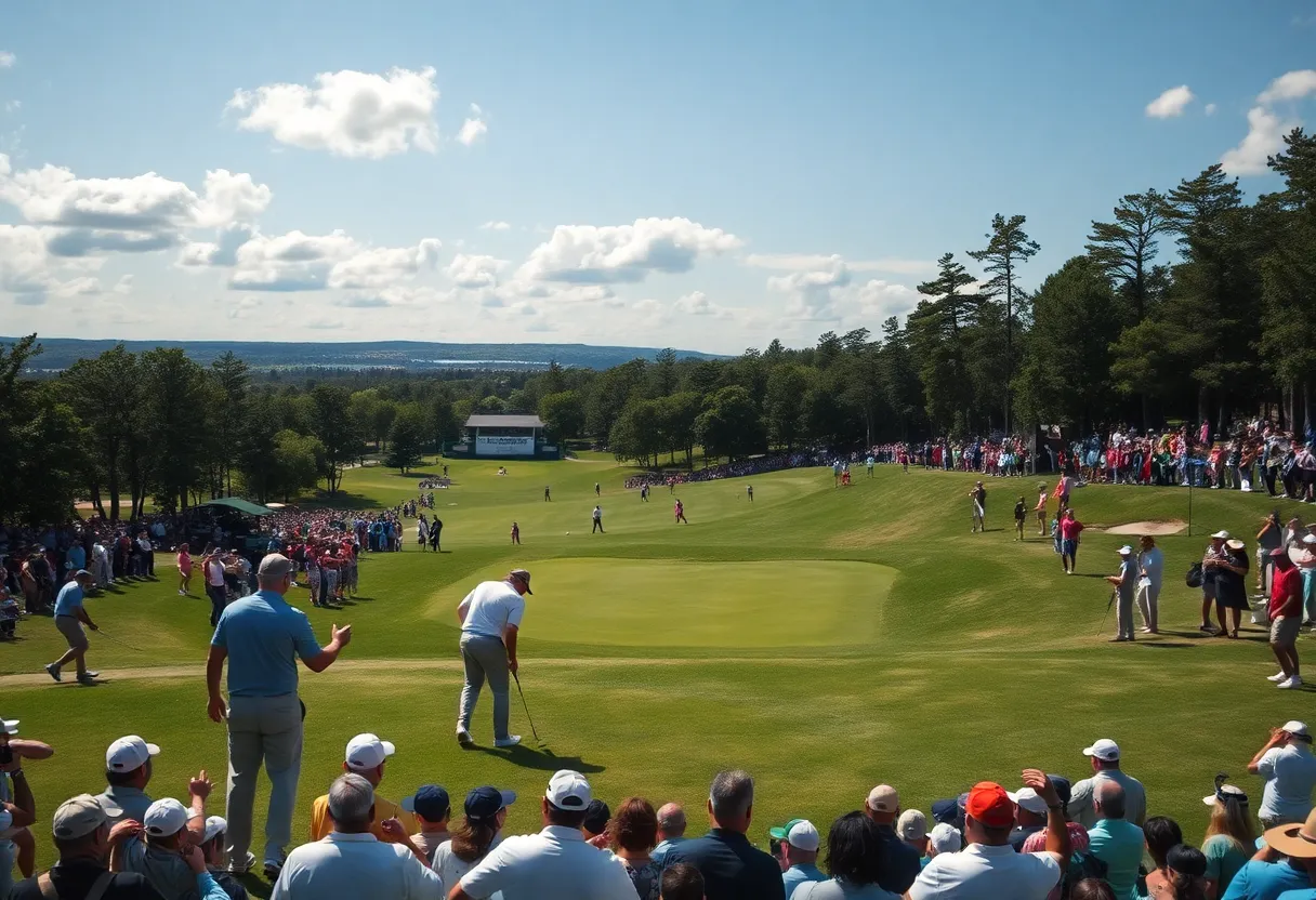 Golfers at the Texas Children's Houston Open event