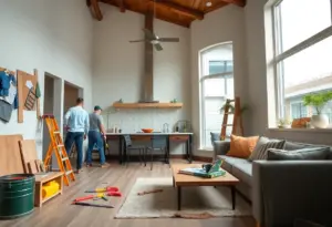 Contractors working on a home renovation in Houston