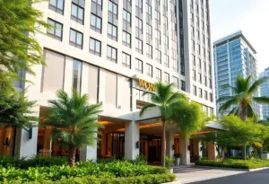 Exterior view of Hotel Saint Augustine in Houston