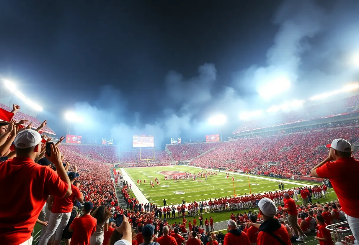 Houston Cougars playing against Arizona Wildcats in a football game