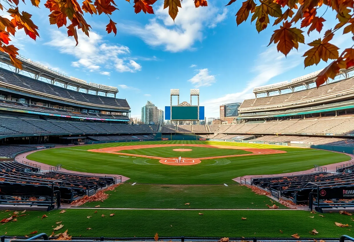 Empty baseball stadium symbolizing the Astros' off-season.