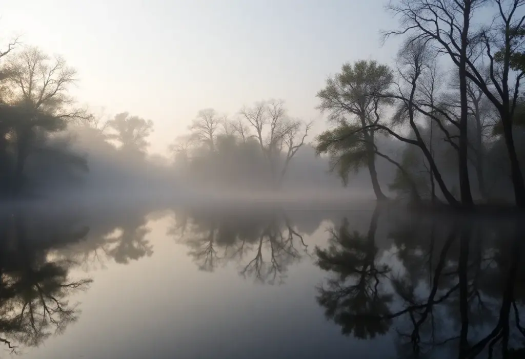 Image of a tranquil bayou in Houston, Texas