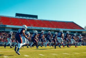 Houston Cougars football team in action on the field