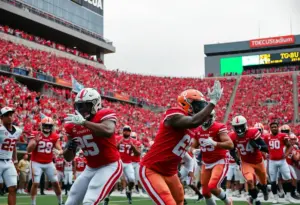 Houston Cougars playing at TDECU Stadium