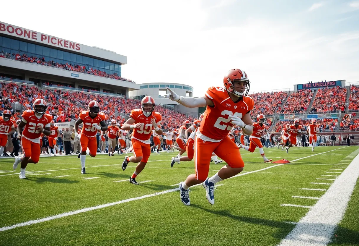 Houston Cougars players celebrating a touchdown during the game.