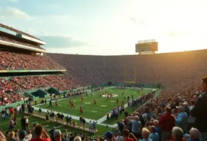 Houston Cougars vs Texas Tech football fans in the stadium.