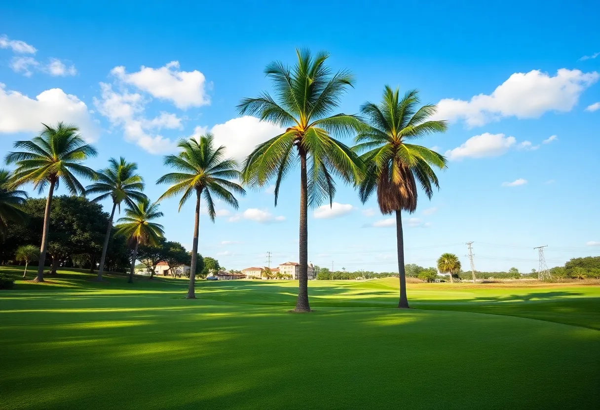 Scenic golf course view in Houston, Texas