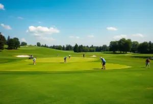 Players from the University of Houston men's golf team competing at the Bryson Invitational.