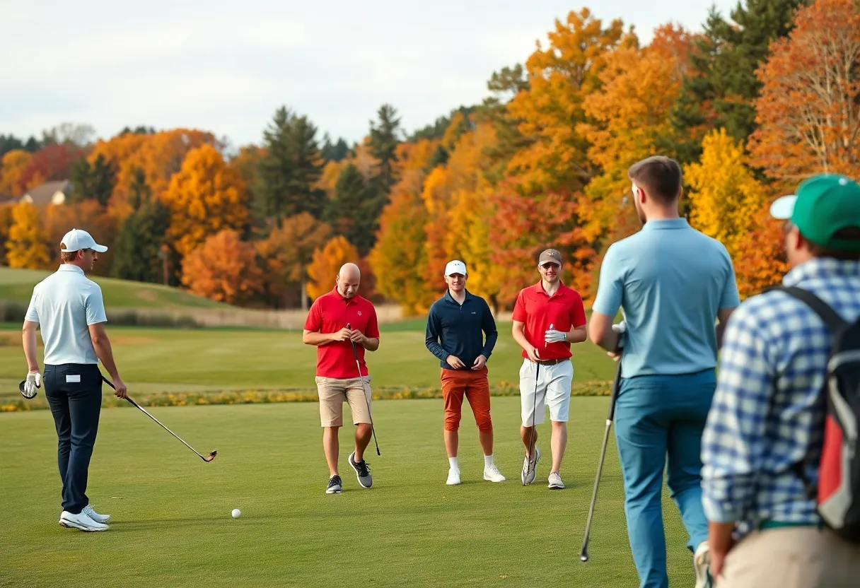 University of Houston men's golf team playing on a course during The Bryson Invitational