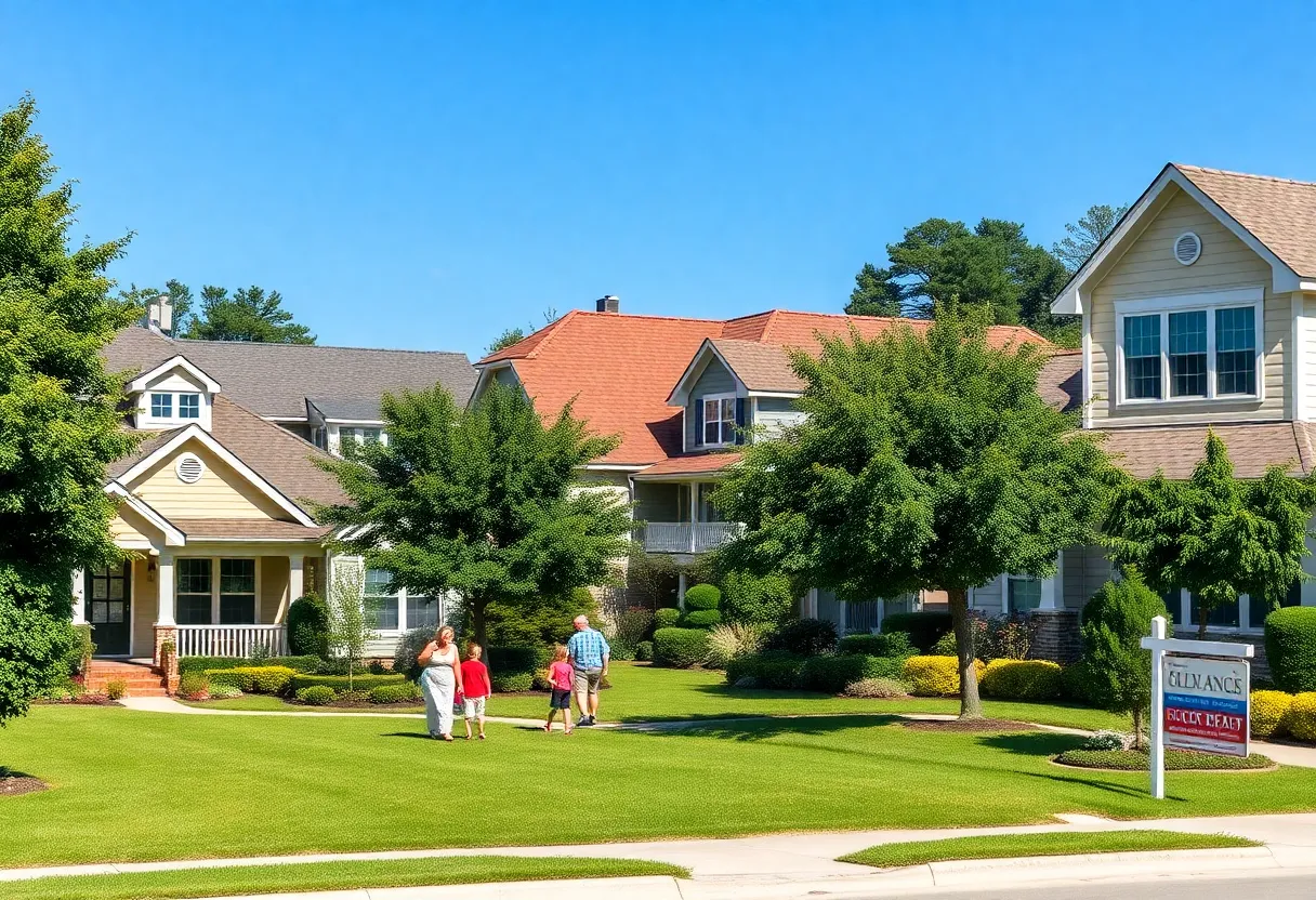 Houston neighborhood with families and homes