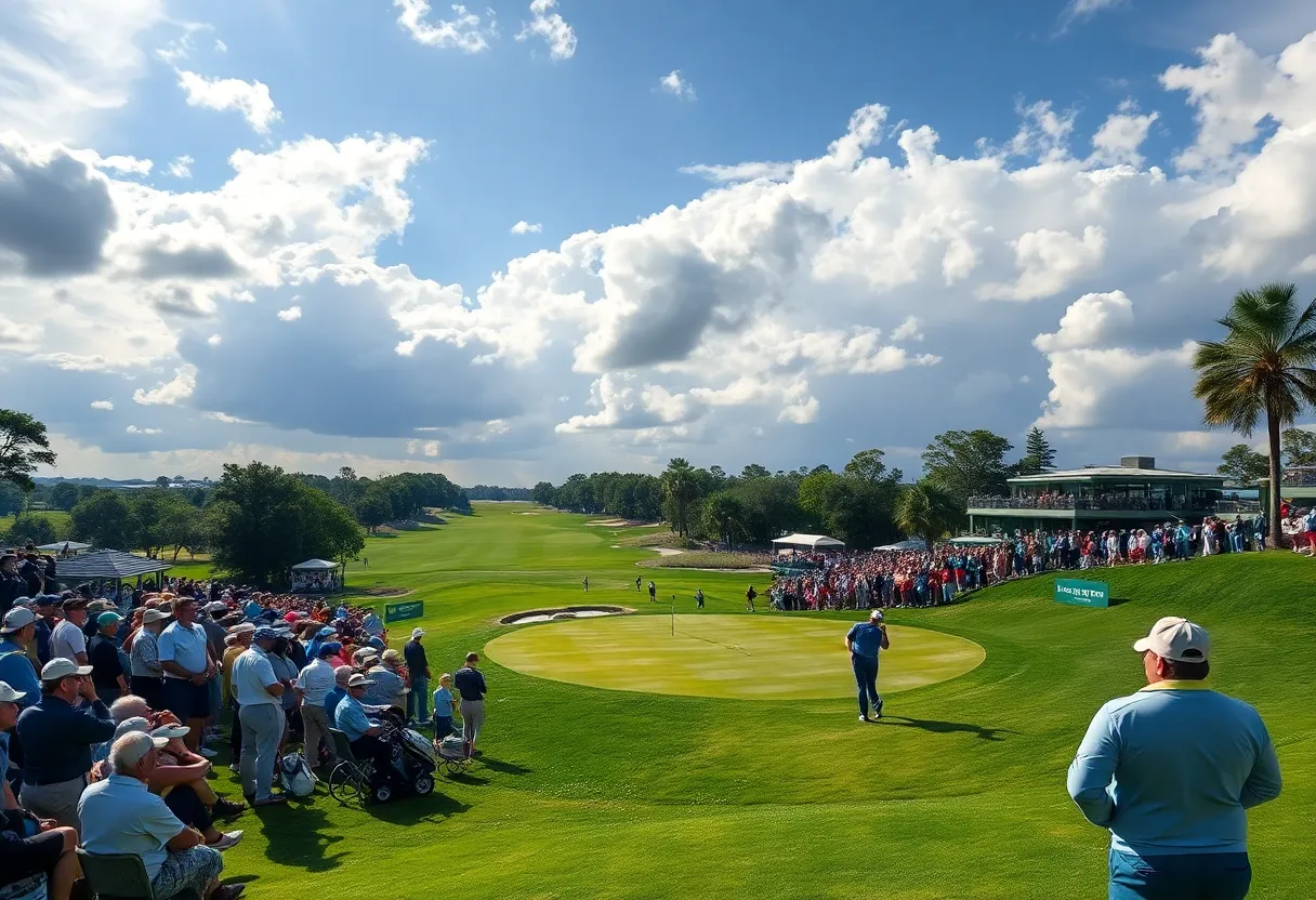 Golf tournament scene at the Texas Children's Houston Open