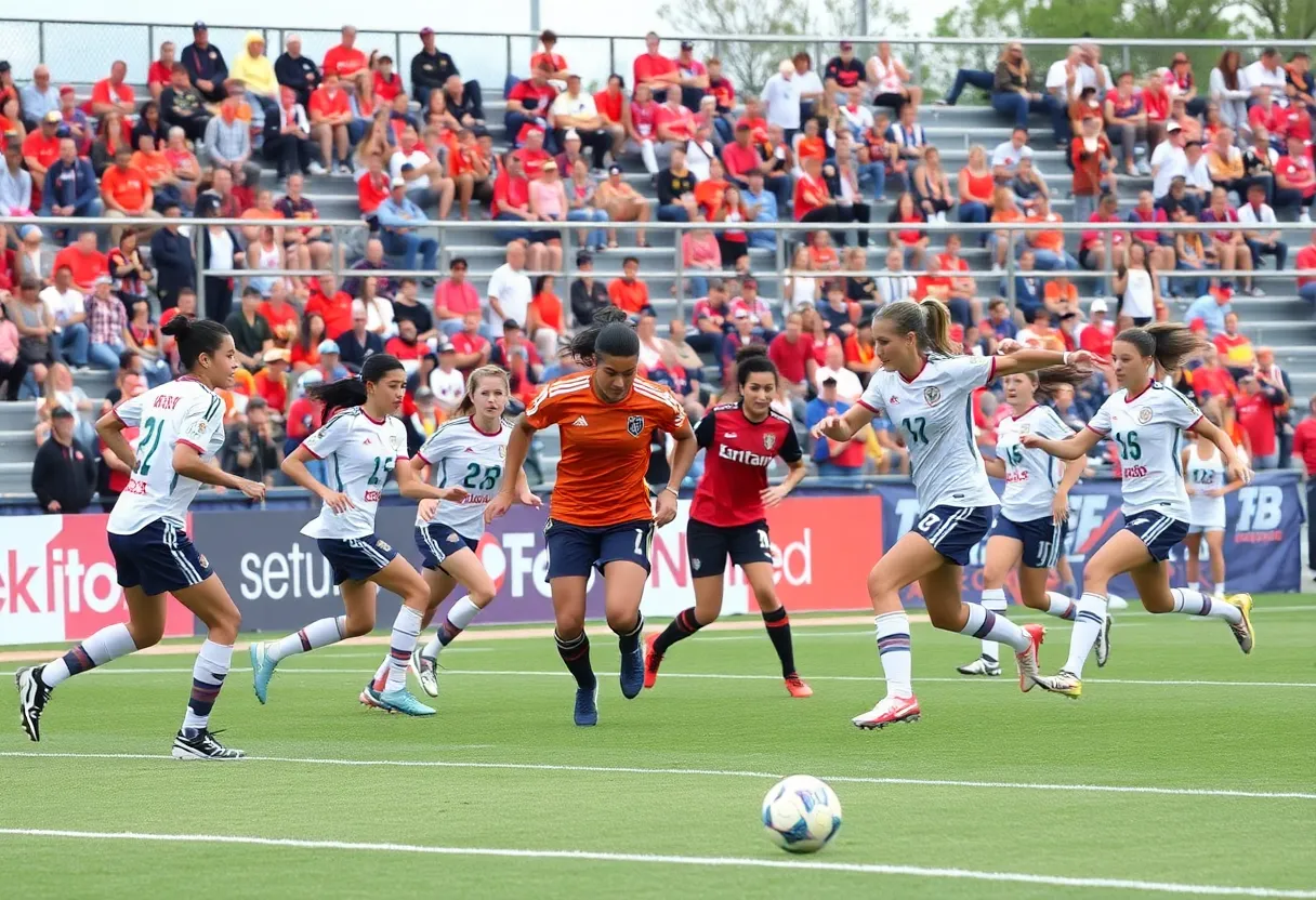 Image of a collegiate soccer match between University of Houston and UCF