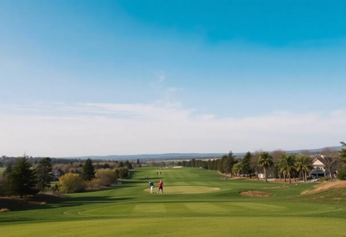 Huskies men's golf team competing at La Tour Intercollegiate