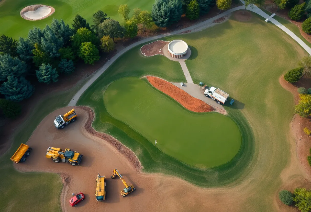 Renovation of Quail Valley Golf Club with construction activities