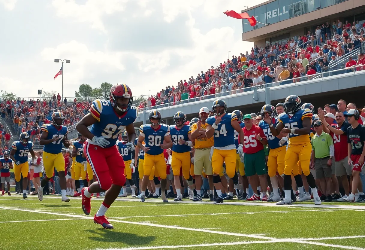 Texas Tech football players in action during the game against Houston Cougars