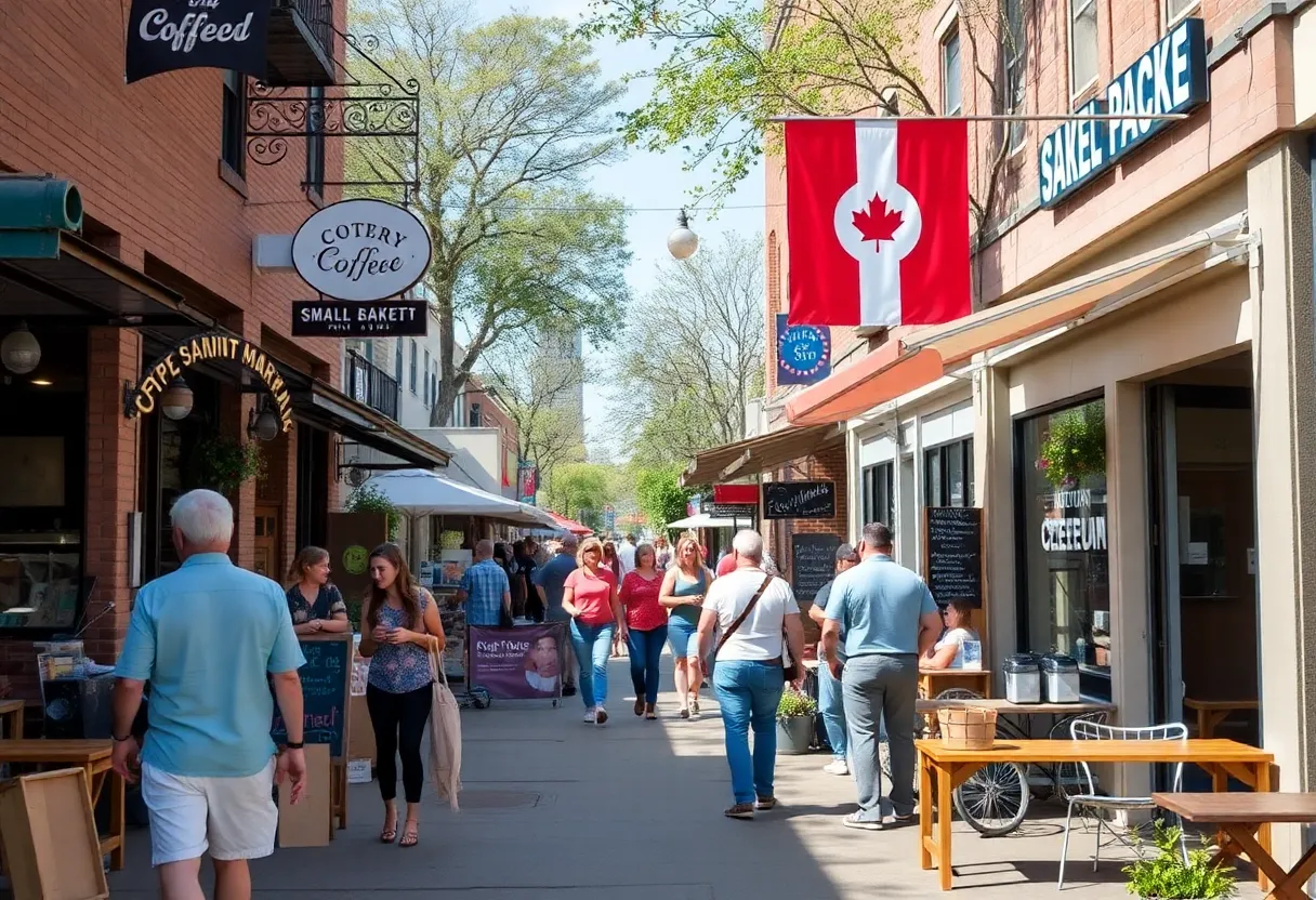 Local shoppers at a small business in Austin, Texas