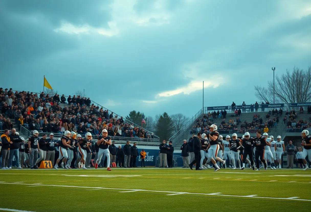 Byron Nelson Bobcats facing Denton Guyer Wildcats in a high school football game.