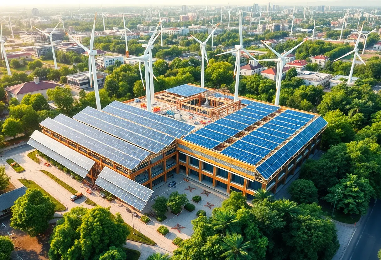 Construction site of Cedar Port Renewable Energy Complex in Houston