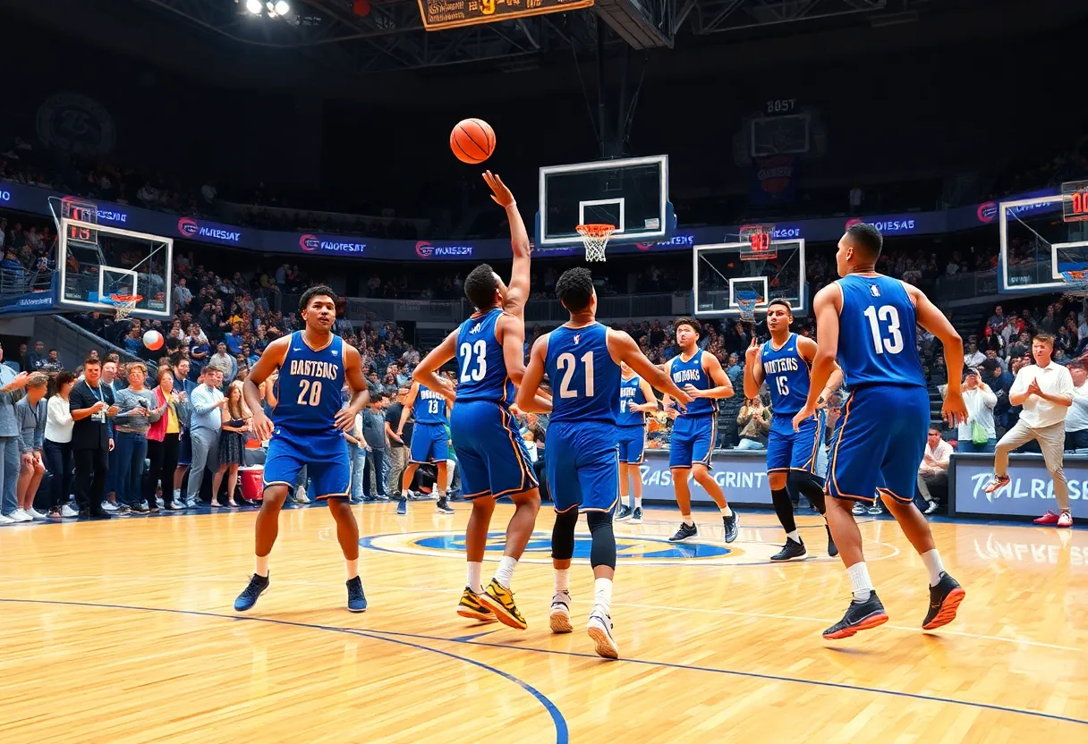 University of Houston men's basketball team celebrating their victory