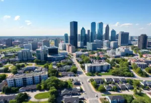 The skyline of Dallas-Fort Worth, highlighting its growth and real estate market.