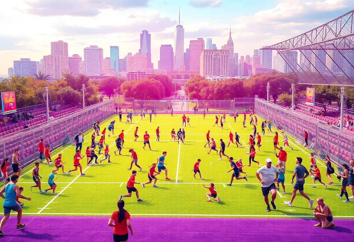 Athletes participating in a competition organized by Enhanced Games